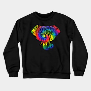 Mandala Tie dye Elephant Tank Top Crewneck Sweatshirt